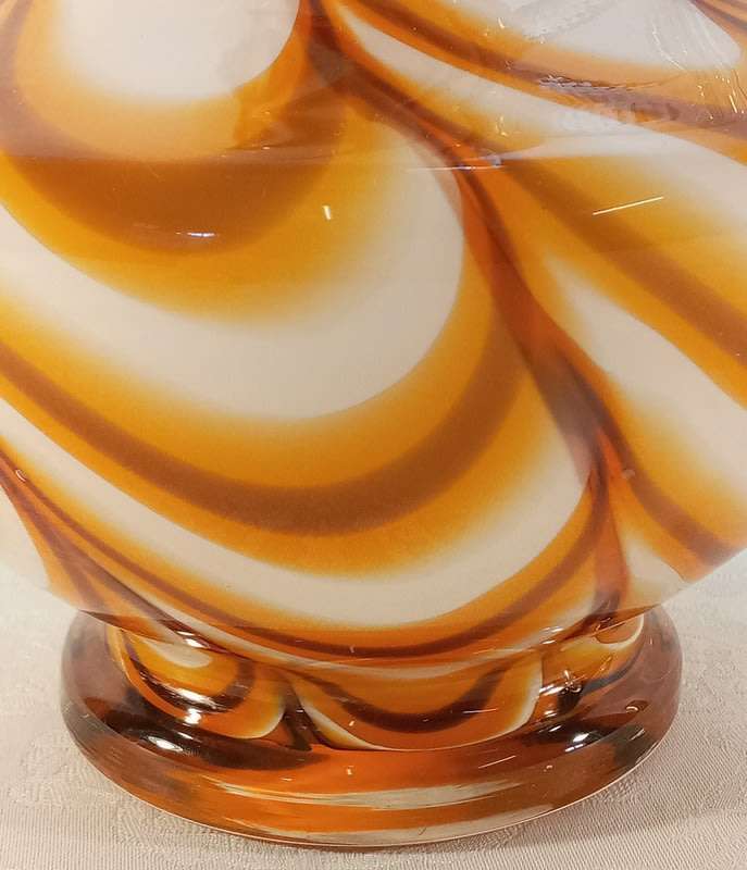 1970s V.B. Opaline, Florence, Made in Italy Empoli Marbled Jug