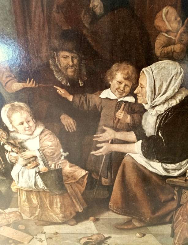 Framed print of Het ST. Nicolaasfeest. Ian Steen (1626-1679) Printed in the Netherlands