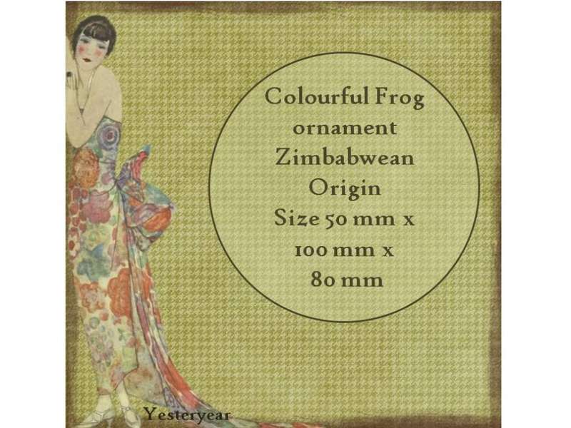 Colourful Frog ornament  Zimbabwean  Origin