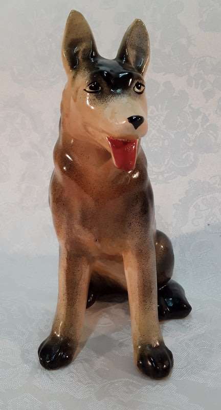 Vintage German Shepard Dog Figurine