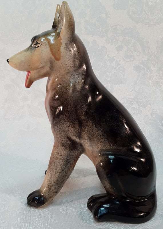 Vintage German Shepard Dog Figurine