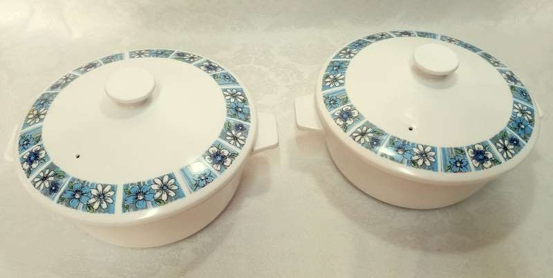 Vintage 1967-1977 RC Noritake Moda 905 Progression Lidded Casserole Dishes