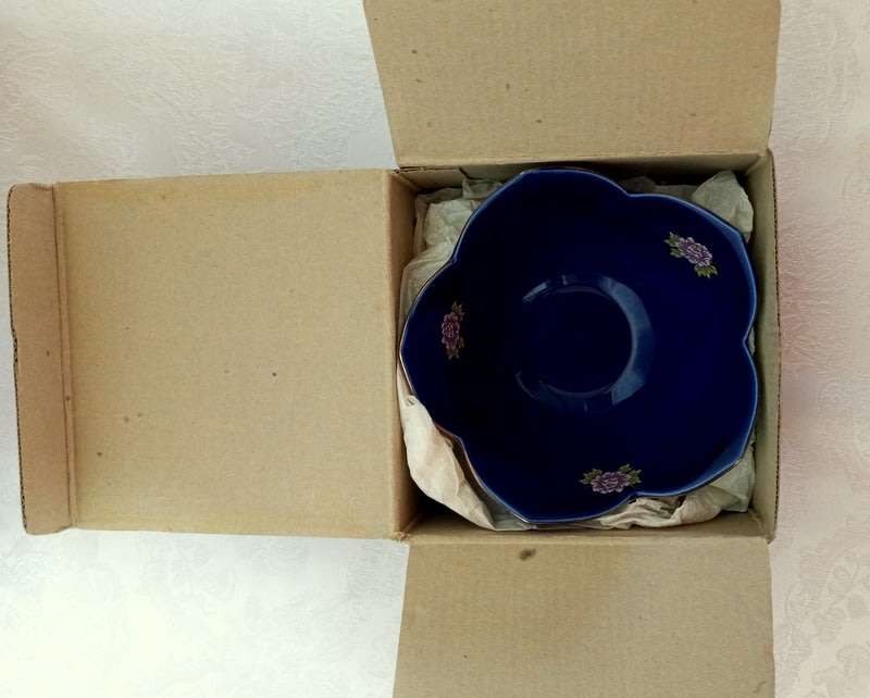 Kyoto Handcrafted cobolt blue Lotis Bowl.