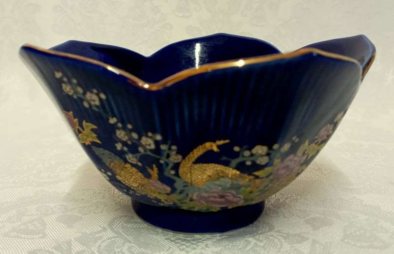 Kyoto Handcrafted cobolt blue Lotis Bowl.
