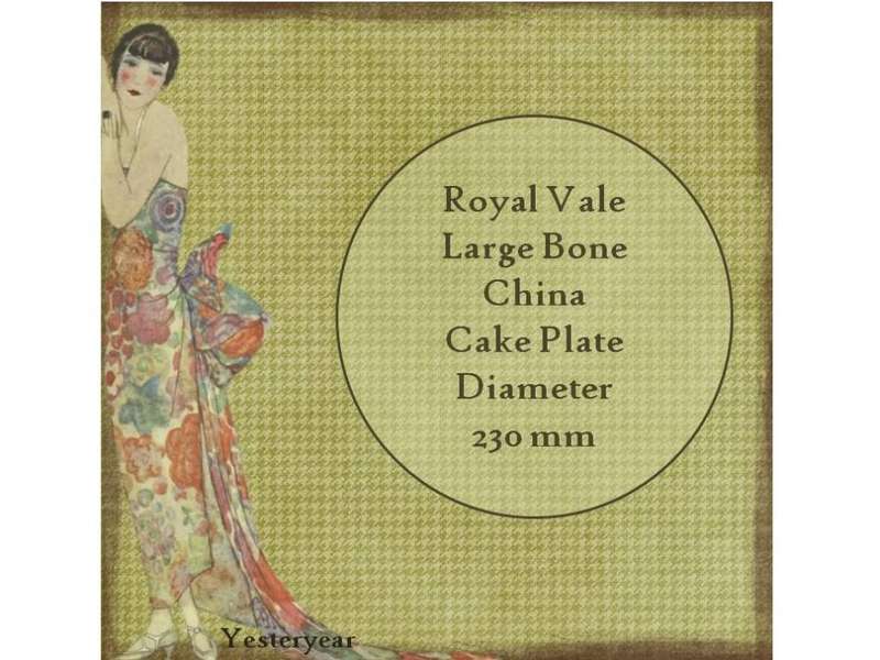 Royal Vale Large Bone China Cake Plate