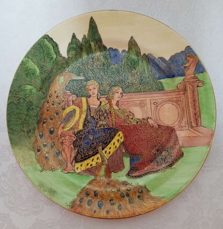 Extremely Rare Royal Doulton "CHIVALRY" Series Ware Plate 1930  1940