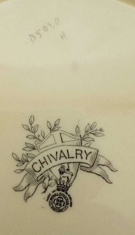 Extremely Rare Royal Doulton "CHIVALRY" Series Ware Plate 1930  1940