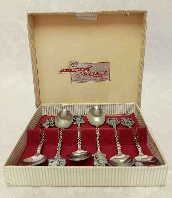 Royal Dutch Silverworks Holland  Elwezetta Vintage tea spoons