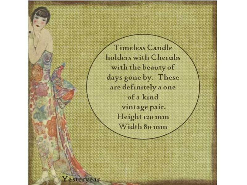 Timeless  Vintage Candle holders with Cherubs