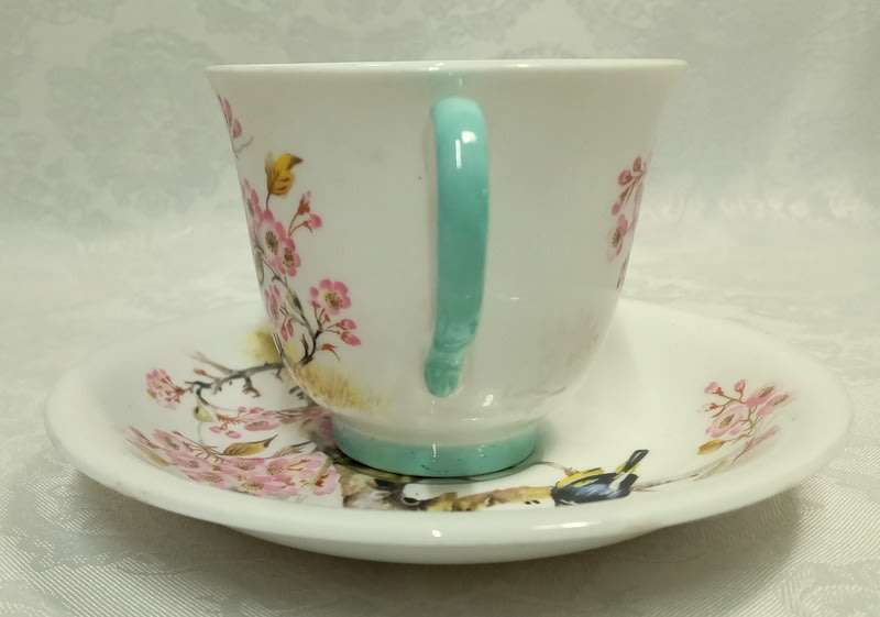 Queen Anne Trio Shangri-La Bird Teacup and Saucer
