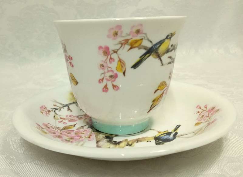Queen Anne Trio Shangri-La Bird Teacup and Saucer