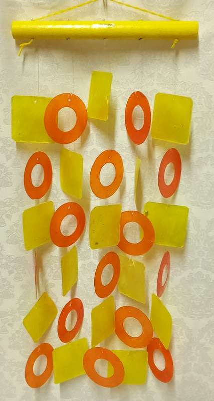 Genuine 1970s Wind chimes Made from Cappa Shell