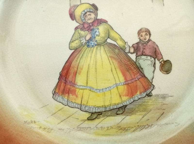 Royal Doulton Rare Dickens-Ware Mrs Bardell  Rack Plate