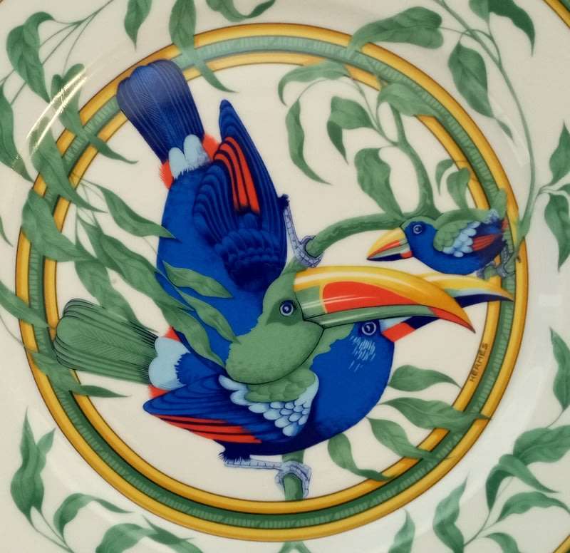 Collectable HERMES Toucans Plate