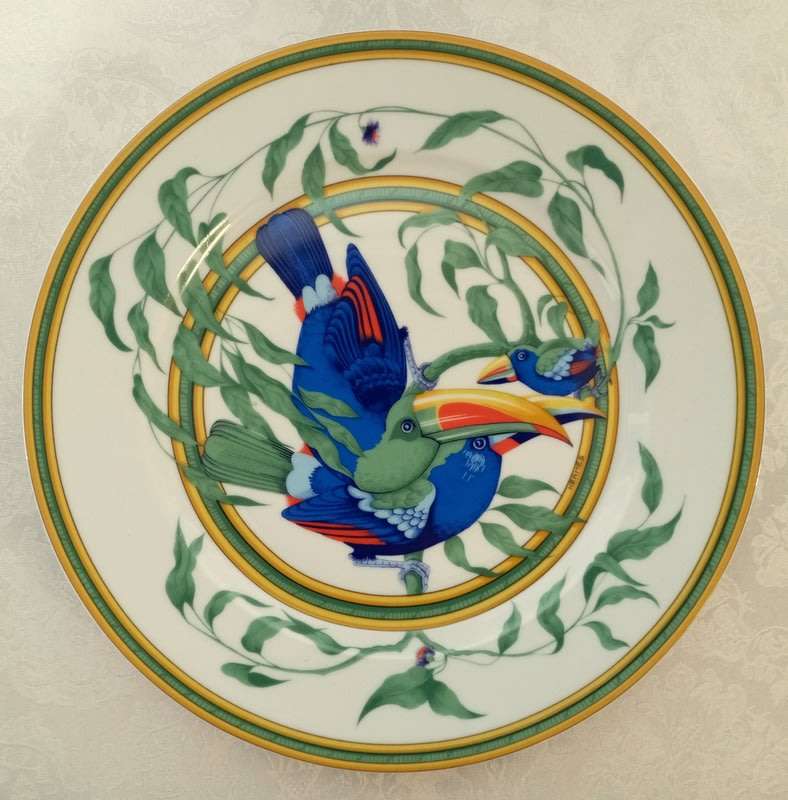 Collectable HERMES Toucans Plate