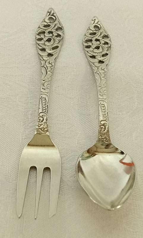 Vintage Nickel Silver Dutch Cake Tea Set