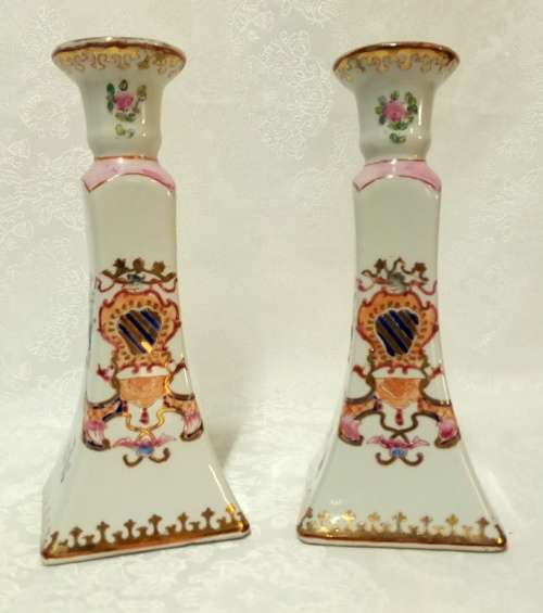 Pair of Gorgeous Vintage Porcelain Candle holders