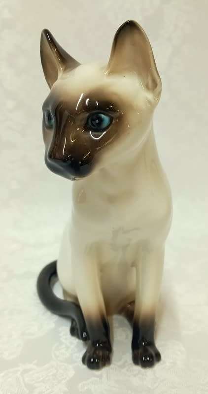 Exquisite pair of Royal Stafford Porcelain Siamese Cats