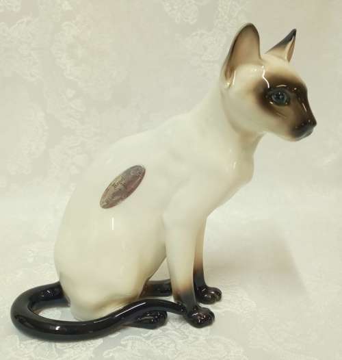 Exquisite pair of Royal Stafford Porcelain Siamese Cats