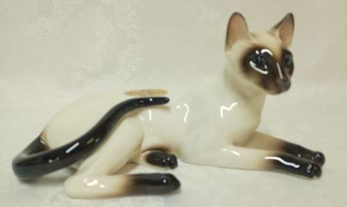 Exquisite pair of Royal Stafford Porcelain Siamese Cats