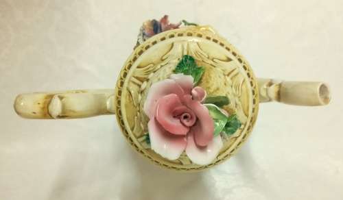 Impressive Vintage  CAPODIMONTE large teapot