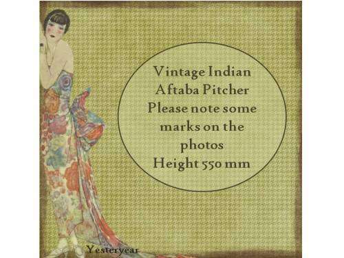 Vintage Indian Aftaba Pitcher