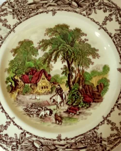 Royal Staffordshire Dinnerware by  Clarice Cliff - Rural Scenes Circa 1930s