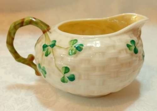 Belleek China Shamrock Cream Jug - Ireland