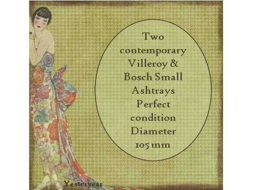 Two contemporary Villeroy and Bosch Small Ashtrays