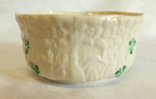 Belleek Shamrock Bon Bon Bowl