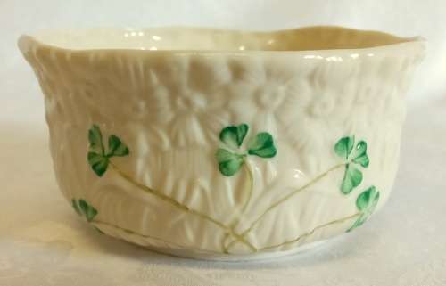 Belleek Shamrock Bon Bon Bowl