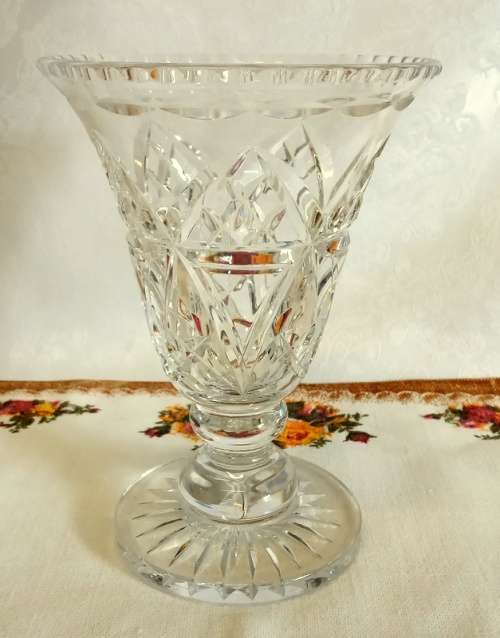 Medium sized vintage crystal posy vase