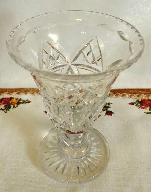 Medium sized vintage crystal posy vase