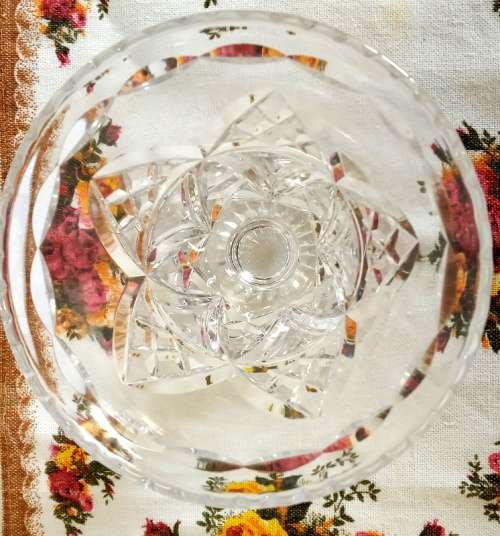 Medium sized vintage crystal posy vase
