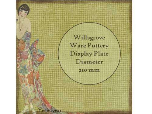 Willsgrove Ware Pottery Display Plate