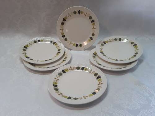 Six Continental Side Plates