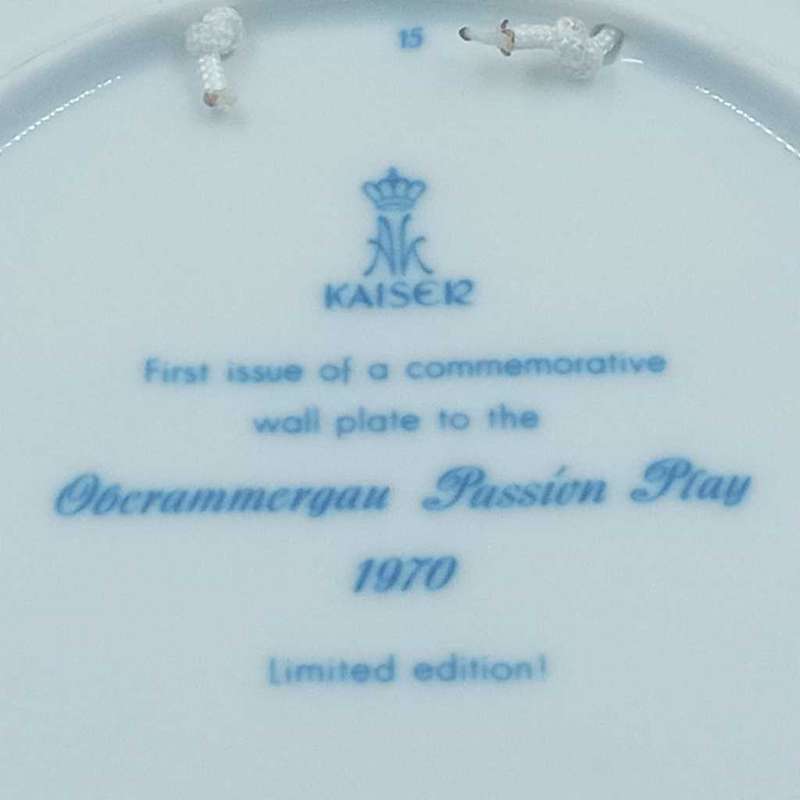 1970 Passionsspiele Oberammergau Passion Play plate Kaiser West Germany