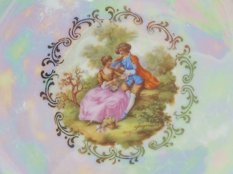 Vintage Bavaria Germany - hand decorated small plate