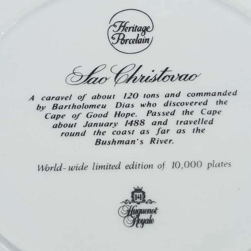 Heritage Porcelain - Bartholomeu Dias 1450 -1500 Scene, Limited Edition Plate