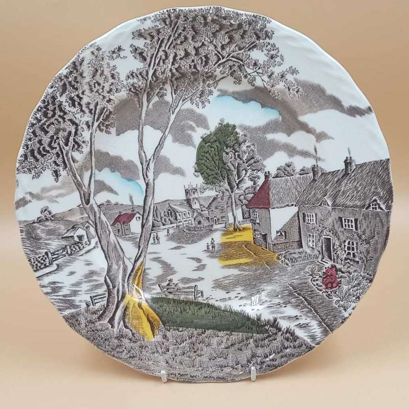 Vintage WH Grindley Staffordshire "Sunday Morning" Plate