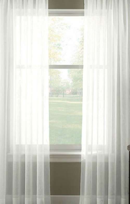 PLAIN FROSTED CURTAIN 5m x 230cm Hurry dont get LEFT, READY TO HANG **CREAM ONLY.