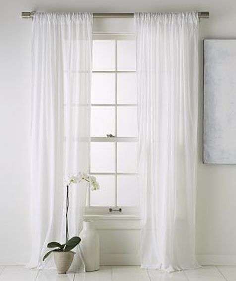 PLAIN FROSTED CURTAIN 5m x 230cm Hurry dont get LEFT, READY TO HANG **CREAM ONLY.