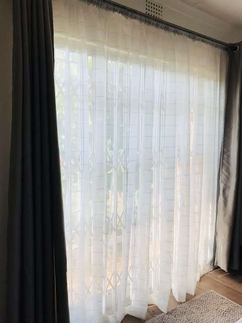 CLASSY  VOILE CURTAIN ** 5m x 230cm ** Hurry dont get LEFT  *  READY TO HANG.WHITE ONLY.