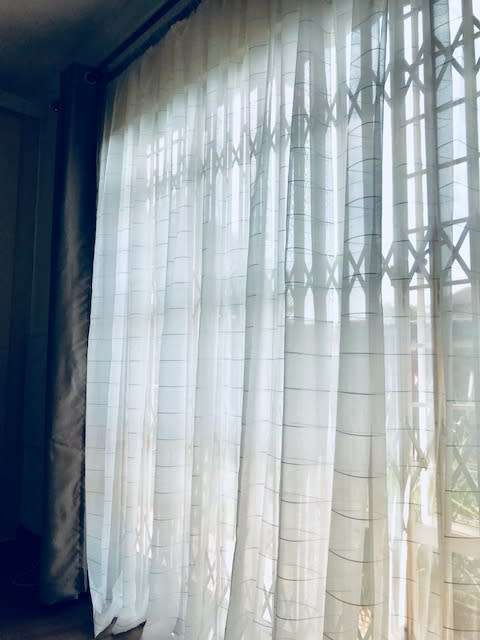 CLASSY  VOILE CURTAIN ** 5m x 230cm ** Hurry dont get LEFT  *  READY TO HANG.WHITE ONLY.