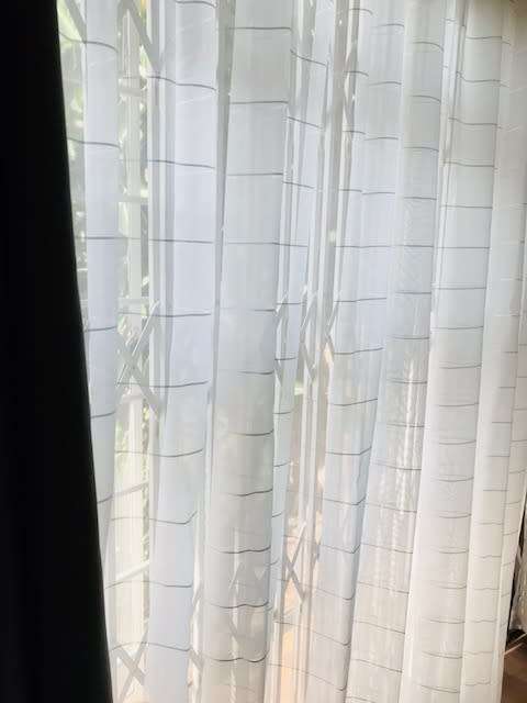 CLASSY  VOILE CURTAIN ** 5m x 230cm ** Hurry dont get LEFT  *  READY TO HANG.WHITE ONLY.