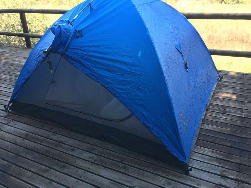 K-Way Panorama 3 dome tent and 2x intex single mattress with pump