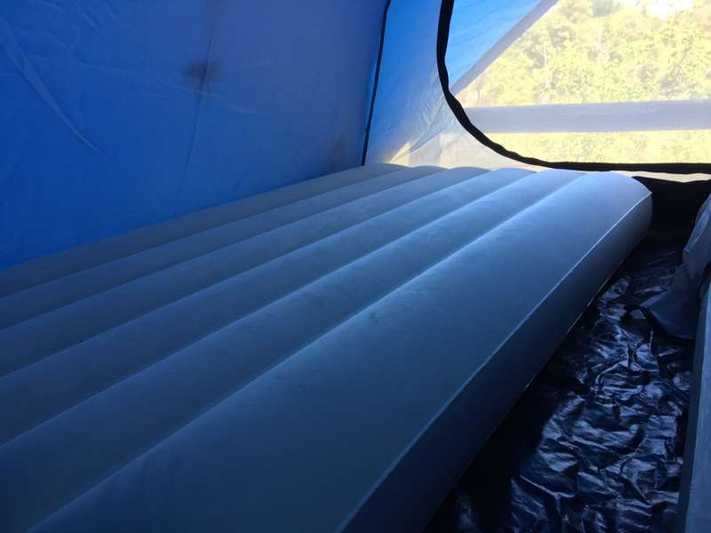K-Way Panorama 3 dome tent and 2x intex single mattress with pump