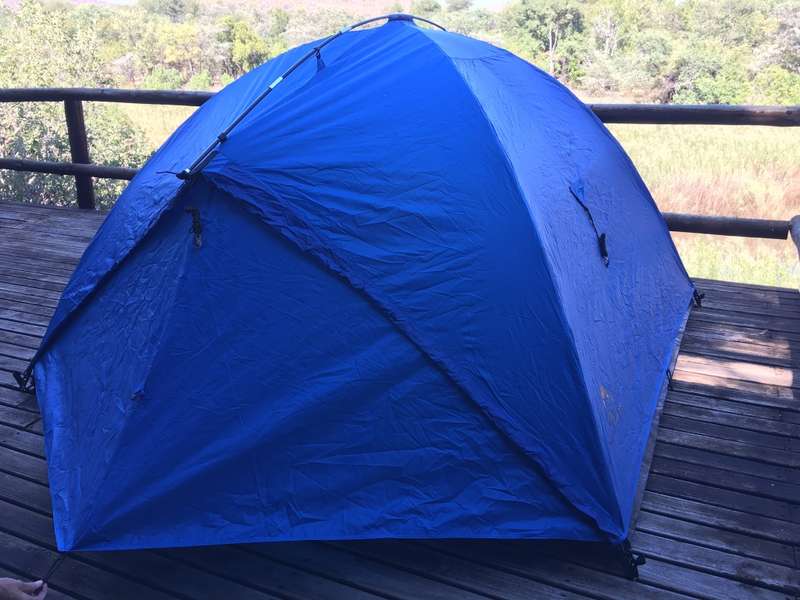 K-Way Panorama 3 dome tent and 2x intex single mattress with pump