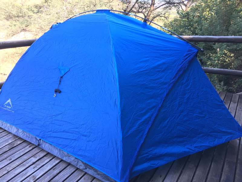 K-Way Panorama 3 dome tent and 2x intex single mattress with pump