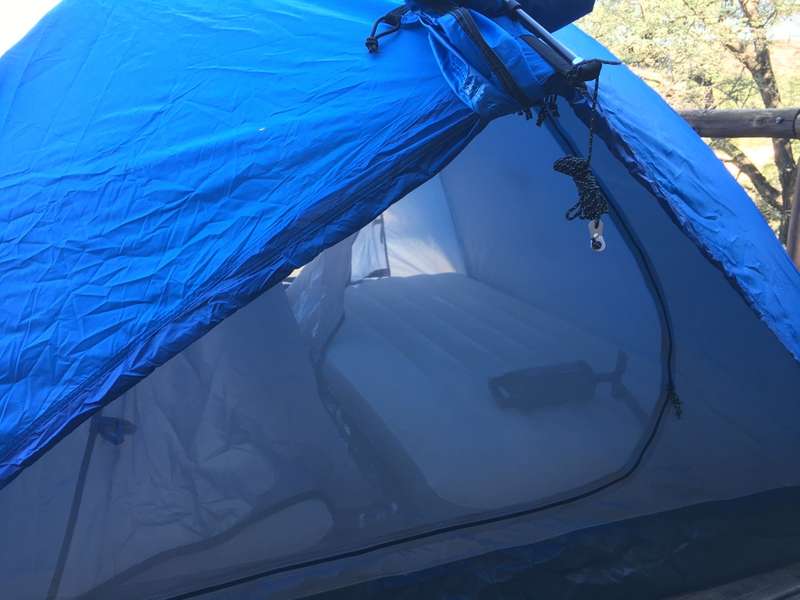 K-Way Panorama 3 dome tent and 2x intex single mattress with pump